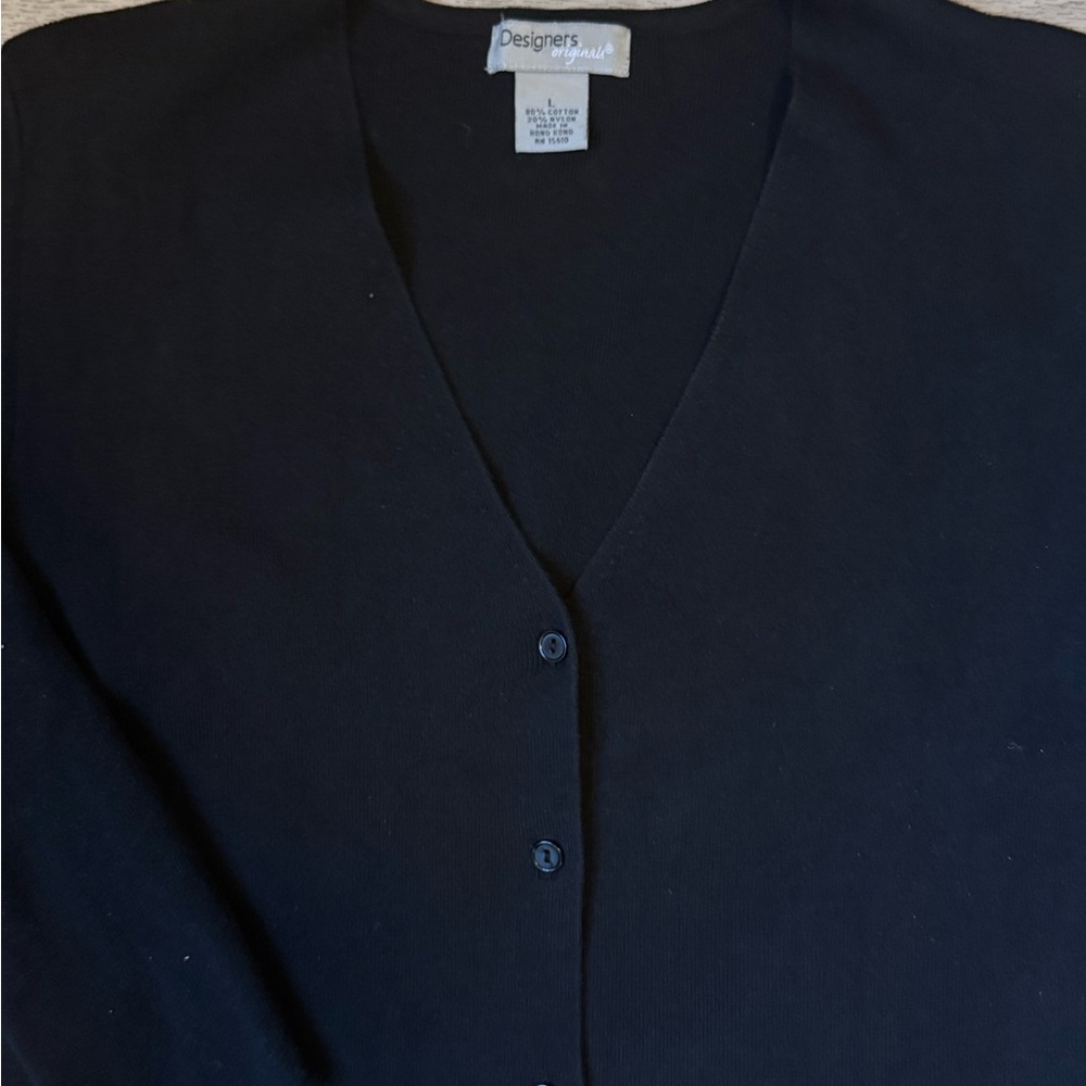 Designers Originals Black Knit Top L - Picture 2 of 6